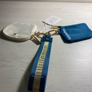 Lululemon Blue and Gold Wristlet Set